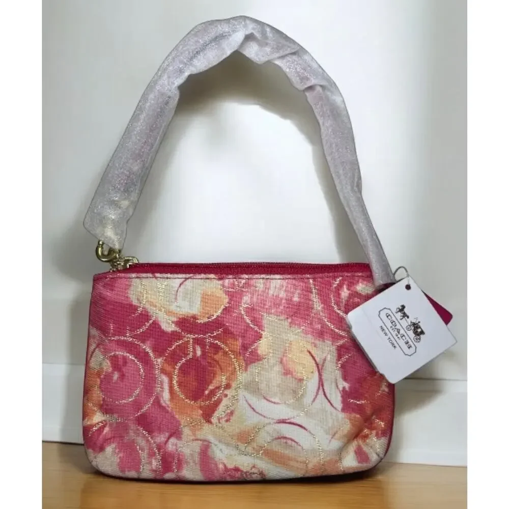 NWT Coach 49216B Floral Small Wristlet